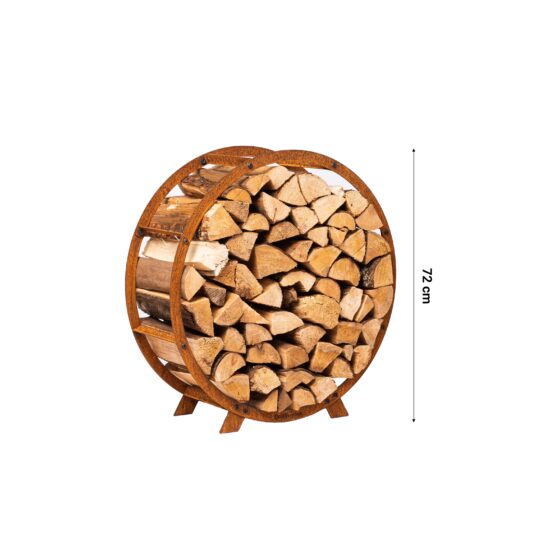 GrillSymbol Holzlager aus Cortenstahl Bern, ∅ 72 cm